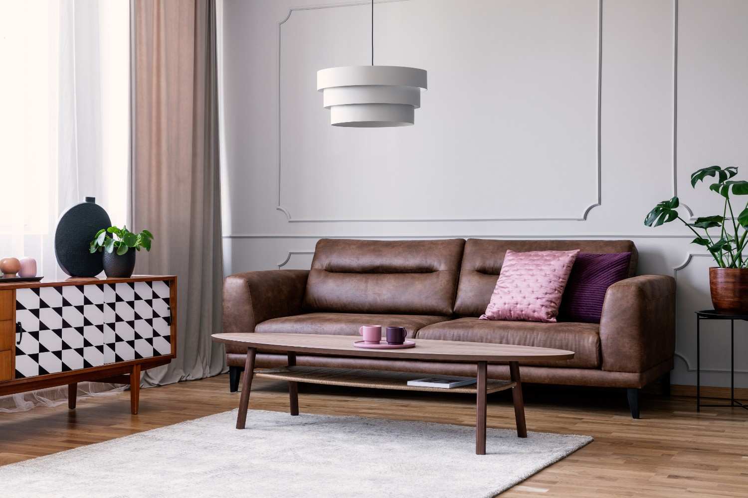 Sofa upholstery service in Singapore for a Japandi style HDB living room | Loft 